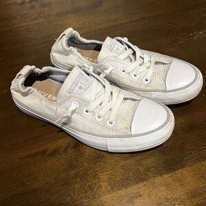 Converse size 7 white slip on tennis shoe women’s